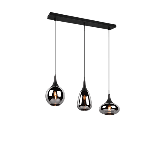 Luminaire Suspendu Noir 3 Lumieres