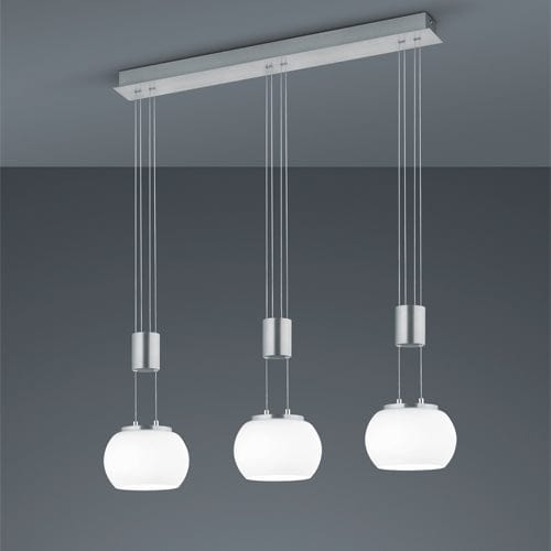 Luminaire Suspension 3 Boules Verre