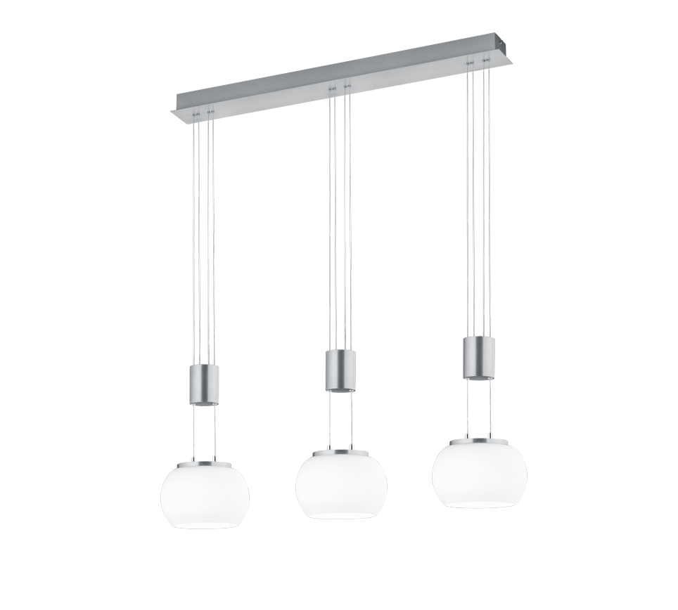 Luminaire Suspension 3 Boules Verre