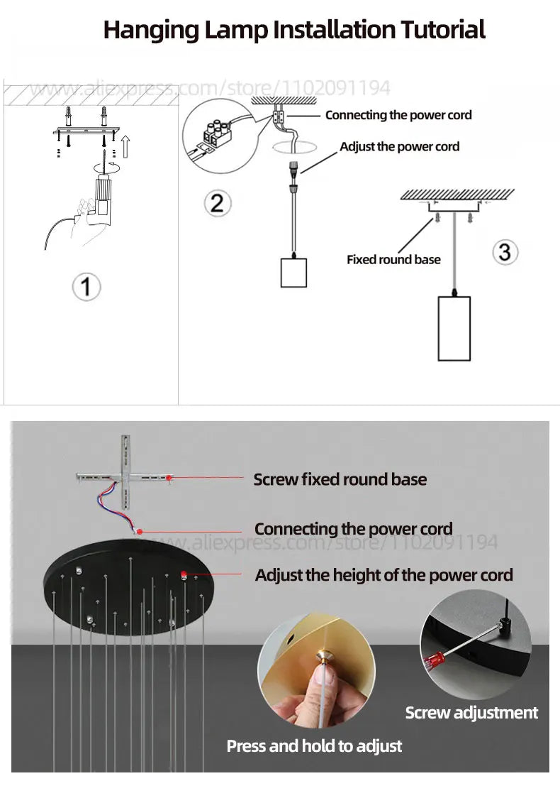 Luminaire de suspensions gouttes dorées