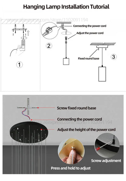Luminaire de suspensions gouttes dorées