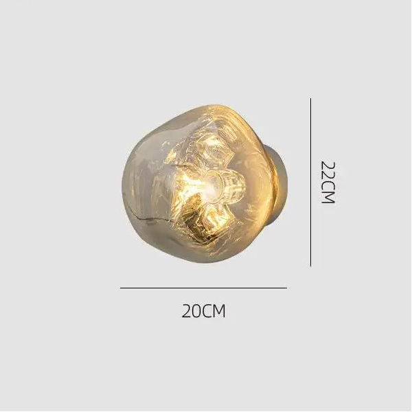 Luminaire mural en verre - Design retro
