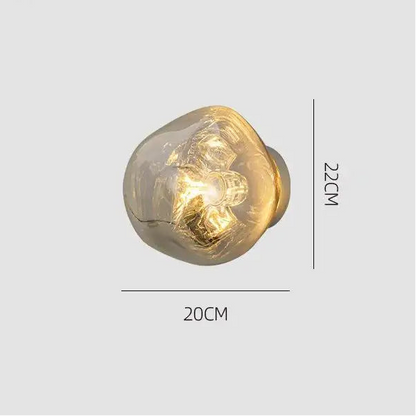 Luminaire mural en verre - Design retro