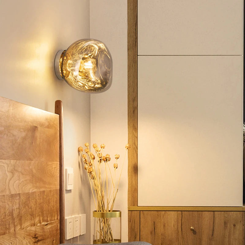 Luminaire mural en verre - Design retro