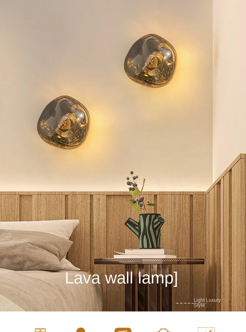 Luminaire mural en verre - Design retro