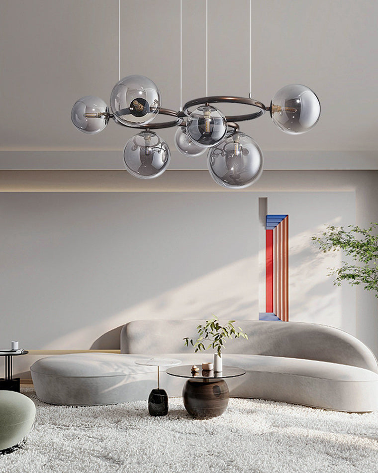 Lustre Boules de Verre Colorées