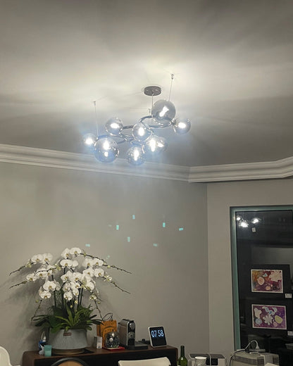 Lustre Boules de Verre Colorées