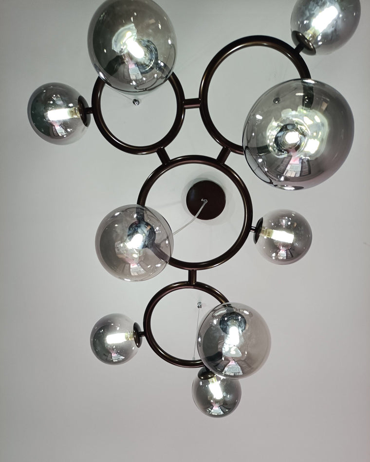 Lustre Boules de Verre Colorées
