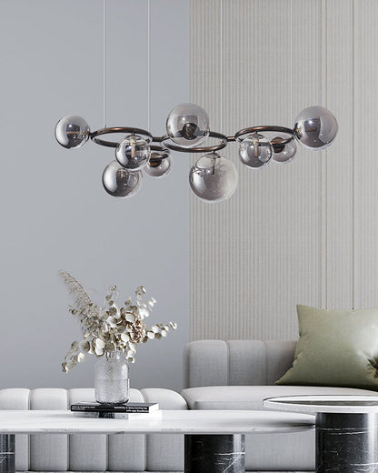 Lustre Boules de Verre Colorées