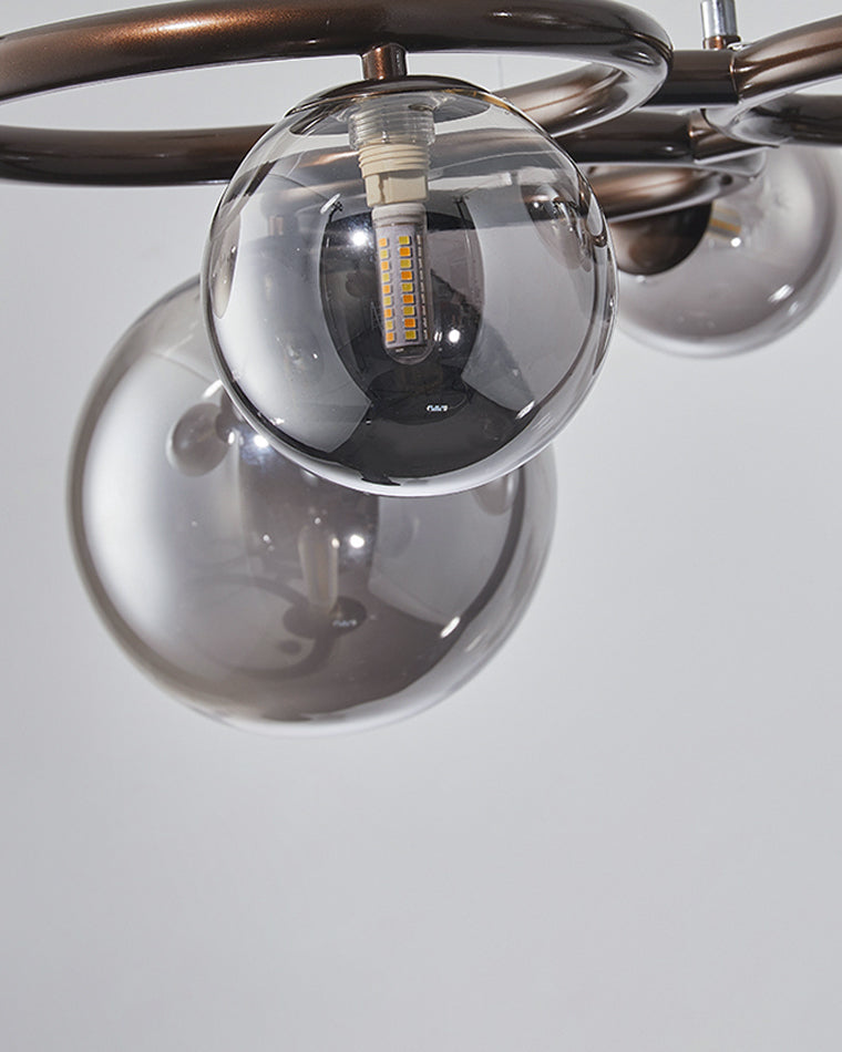 Lustre Boules de Verre Colorées