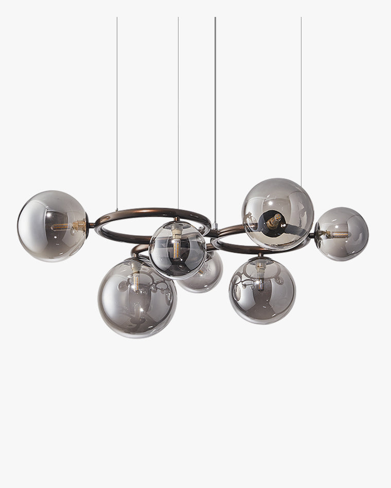 Lustre Boules de Verre Colorées