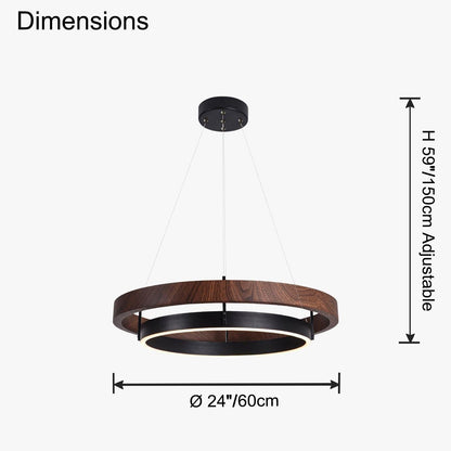 Lustre Circulaire - Lumière de Chêne