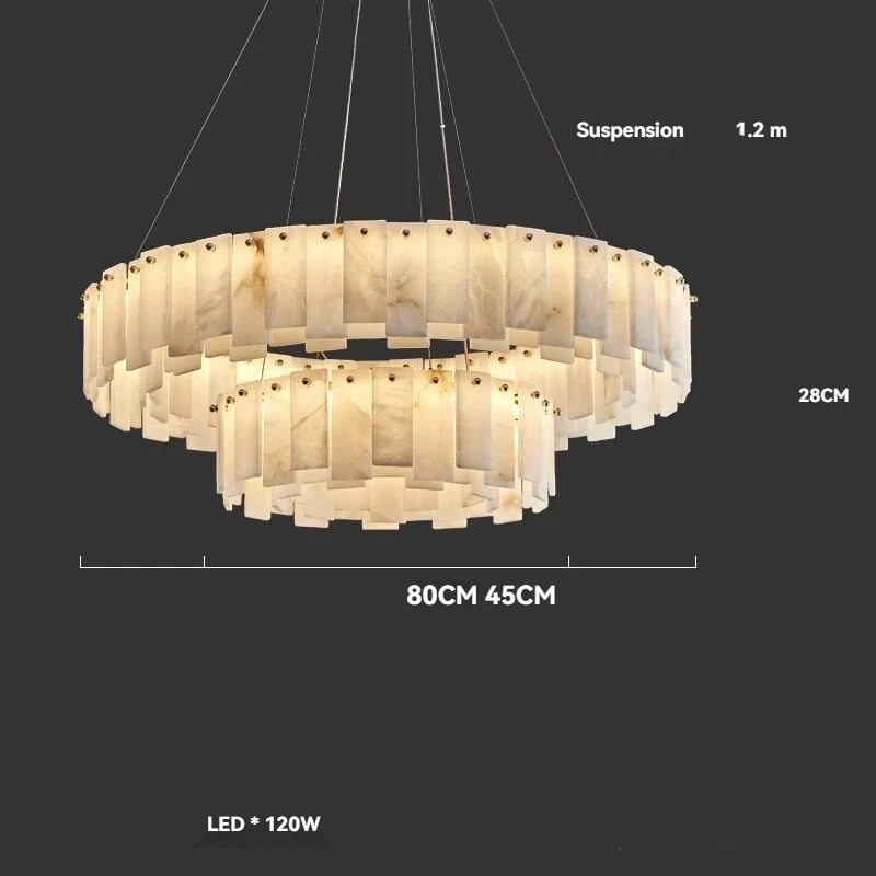 Lustre En Marbre Blanc Design