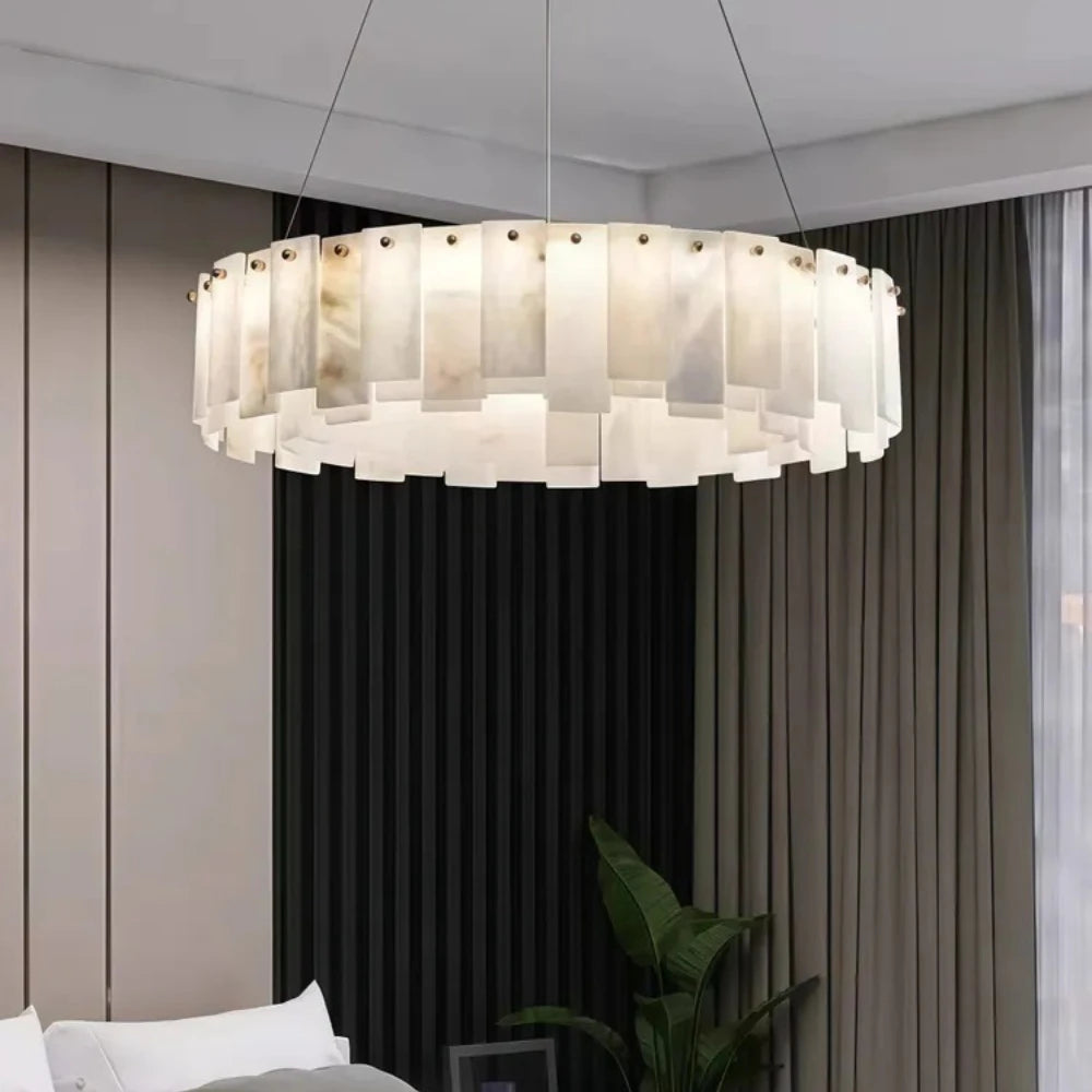 Lustre En Marbre Blanc Design