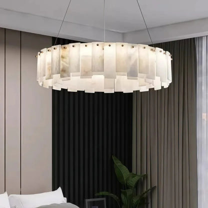 Lustre En Marbre Blanc Design