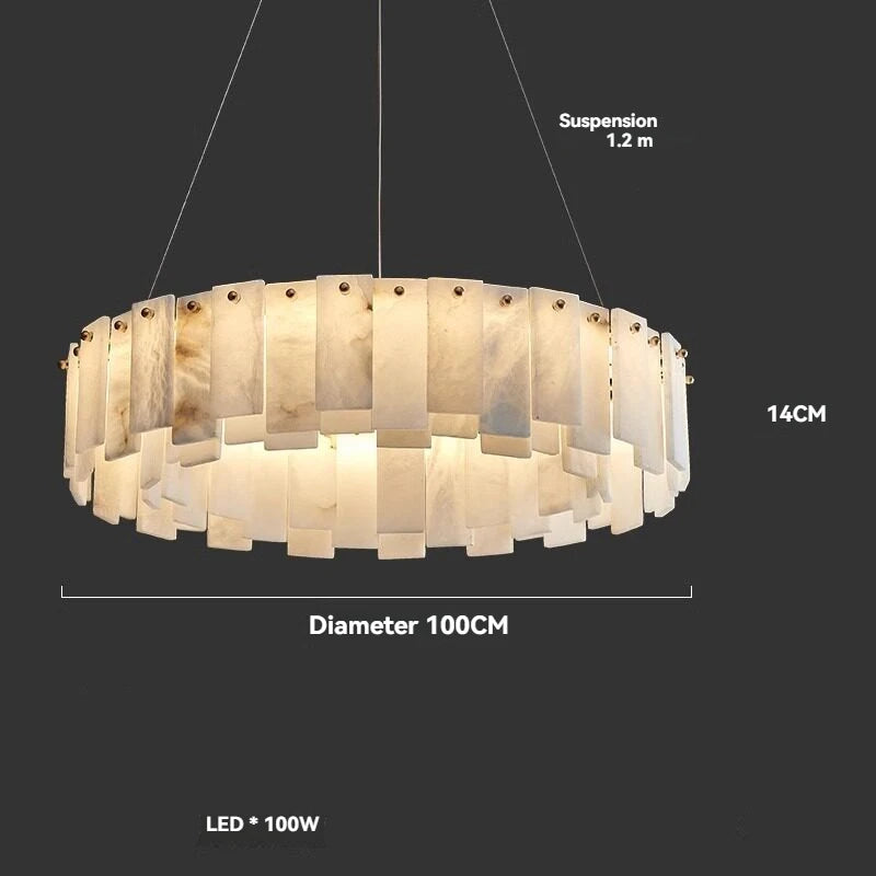 Lustre En Marbre Blanc Design