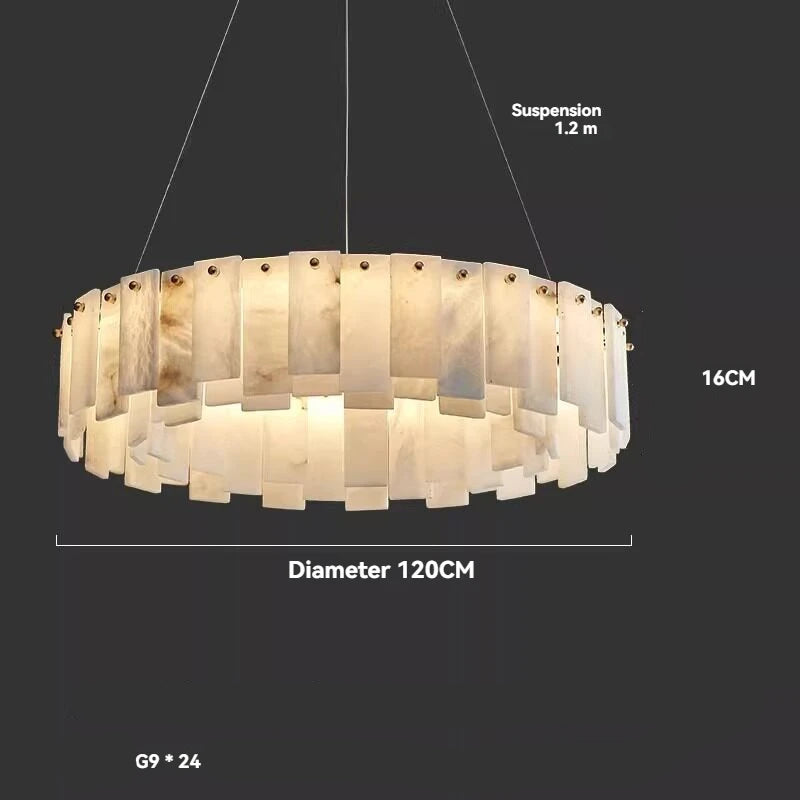 Lustre En Marbre Blanc Design