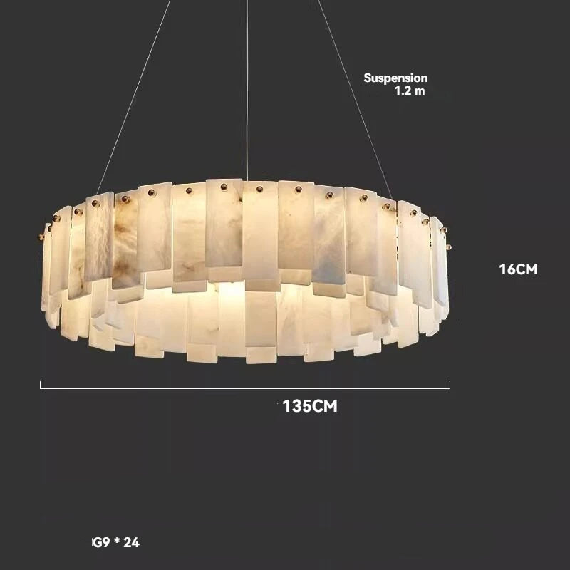 Lustre En Marbre Blanc Design