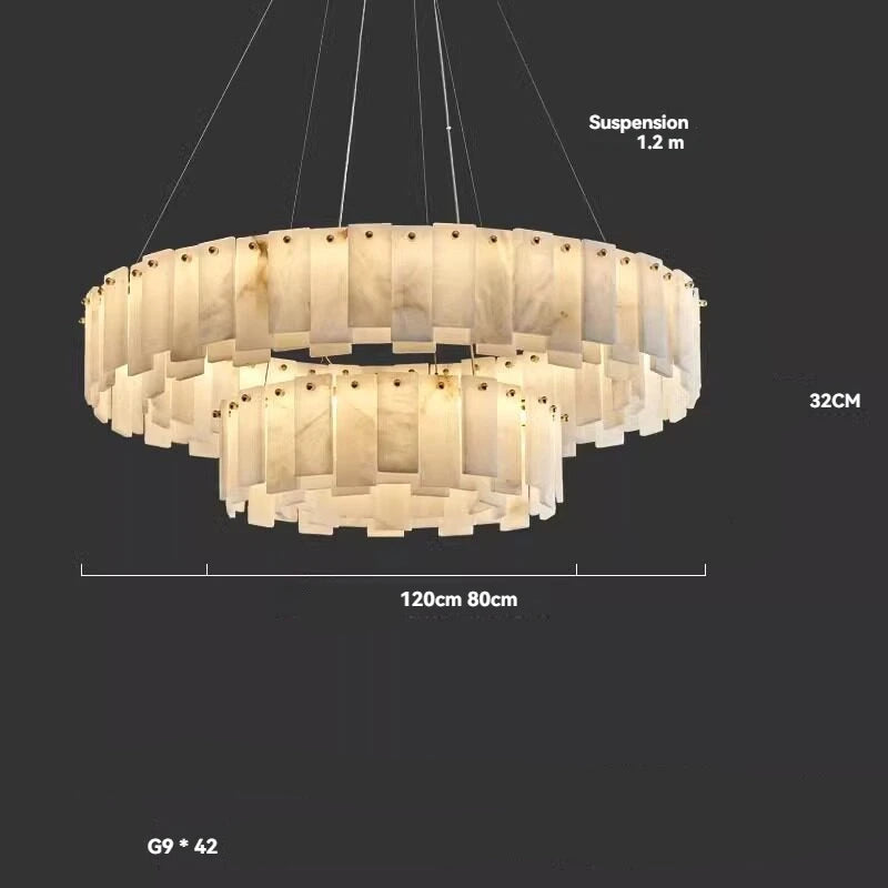 Lustre En Marbre Blanc Design
