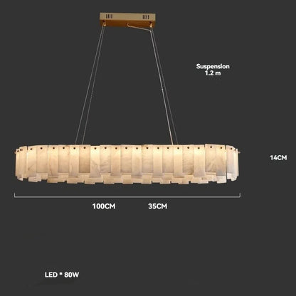 Lustre En Marbre Blanc Design