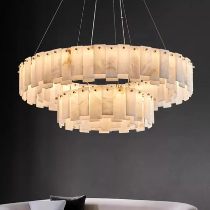 Lustre En Marbre Blanc Design