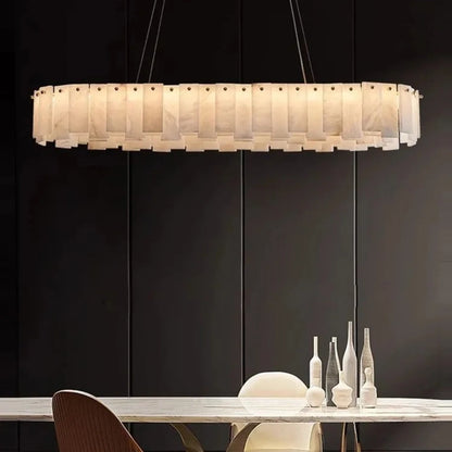 Lustre En Marbre Blanc Design