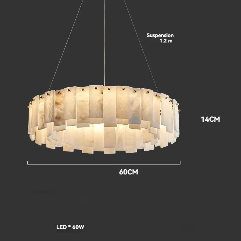 Lustre En Marbre Blanc Design
