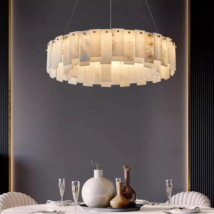 Lustre En Marbre Blanc Design