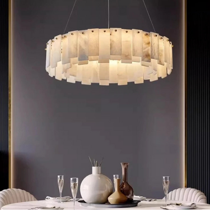 Lustre En Marbre Blanc Design