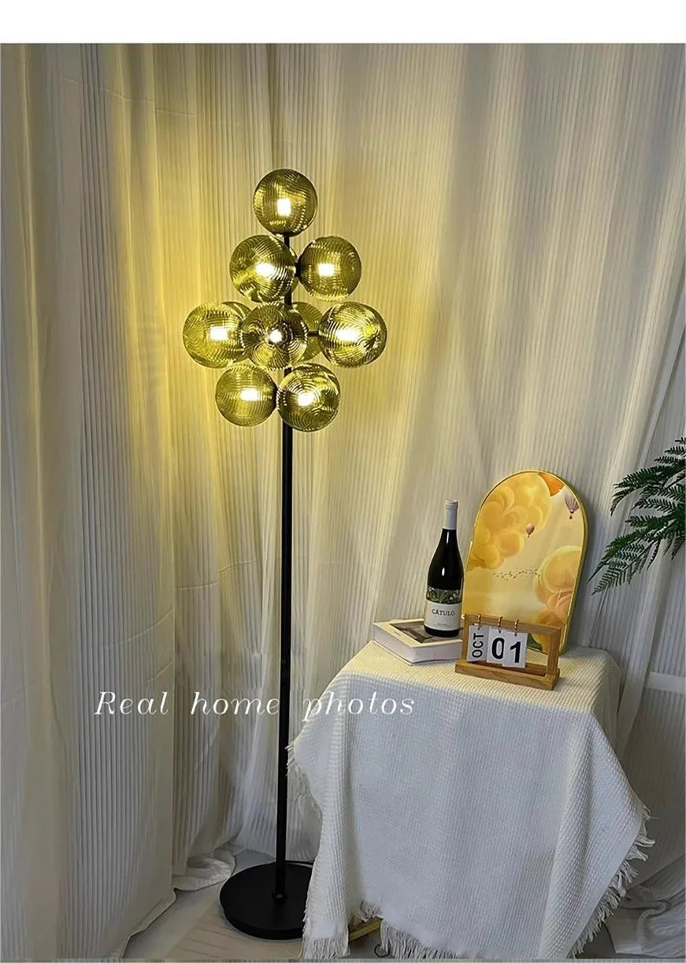 Lustre Grappe De Raisins Violet En Verre Avec Douille E27 LED Pour Plafonds Bas