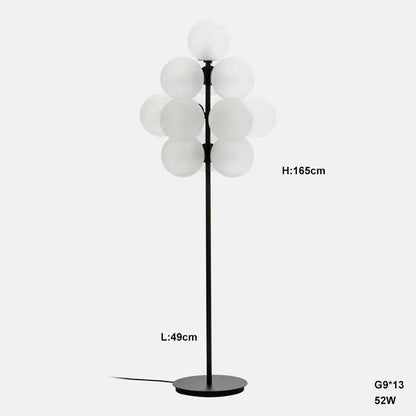 Lustre Grappe De Raisins Violet En Verre Avec Douille E27 LED Pour Plafonds Bas