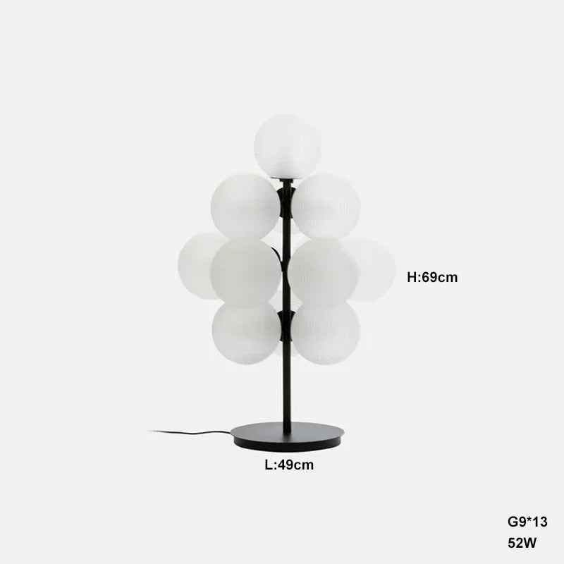 Lustre Grappe De Raisins Violet En Verre Avec Douille E27 LED Pour Plafonds Bas