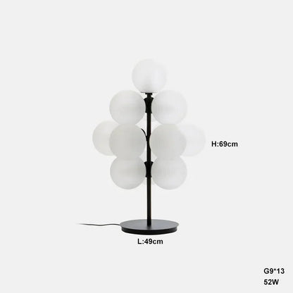 Lustre Grappe De Raisins Violet En Verre Avec Douille E27 LED Pour Plafonds Bas