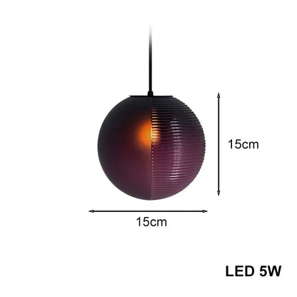 Lustre Grappe De Raisins Violet En Verre Avec Douille E27 LED Pour Plafonds Bas