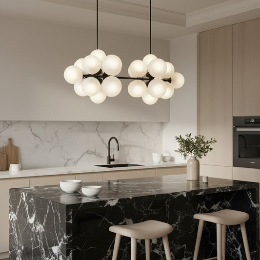 Lustre Blanc Grappe de Raisins Déco Intérieure Rétro Moderne