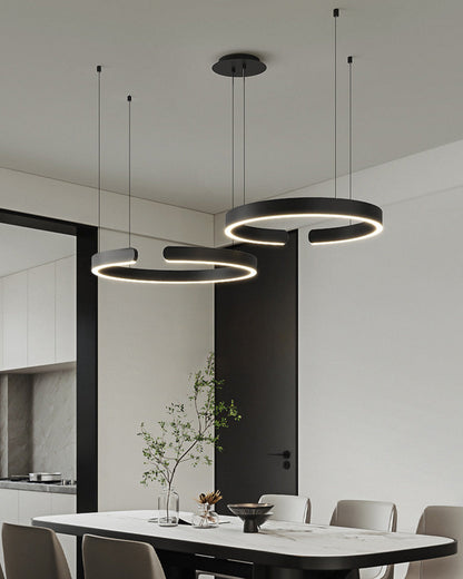 Lustre LED - Anneaux Élégance
