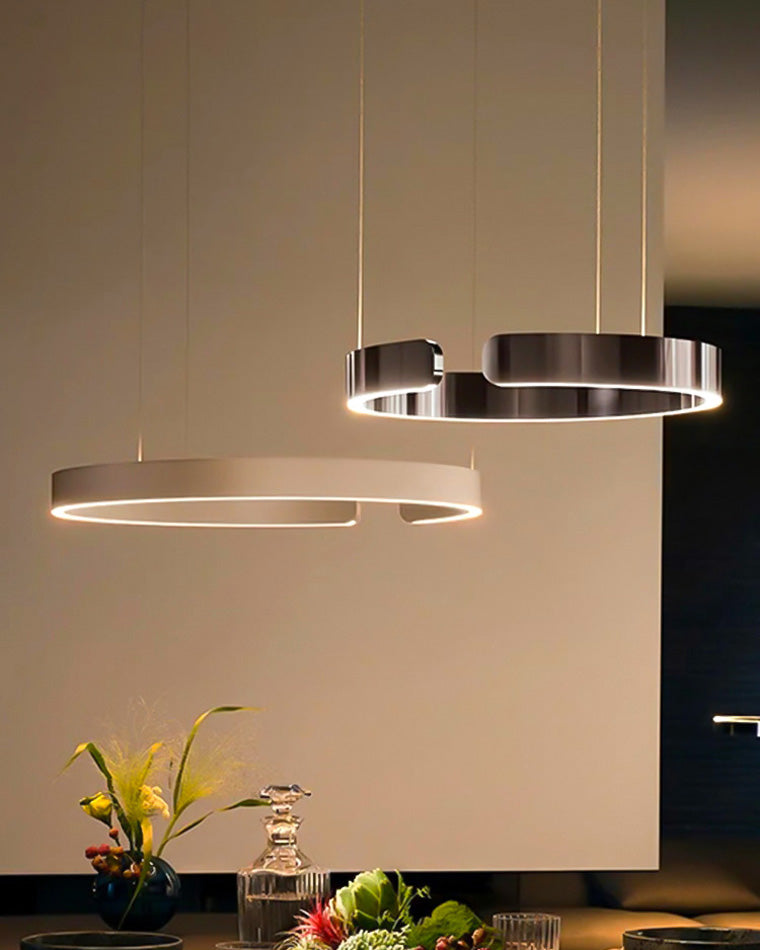 Lustre LED - Anneaux Élégance