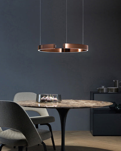 Lustre LED - Anneaux Élégance