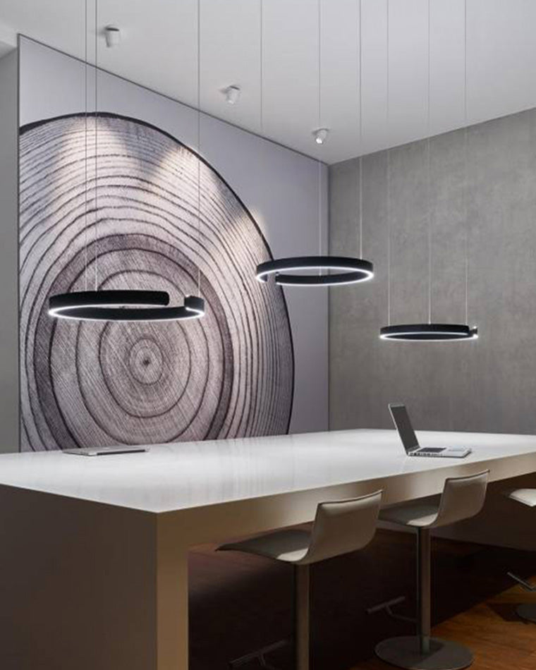 Lustre LED - Anneaux Élégance