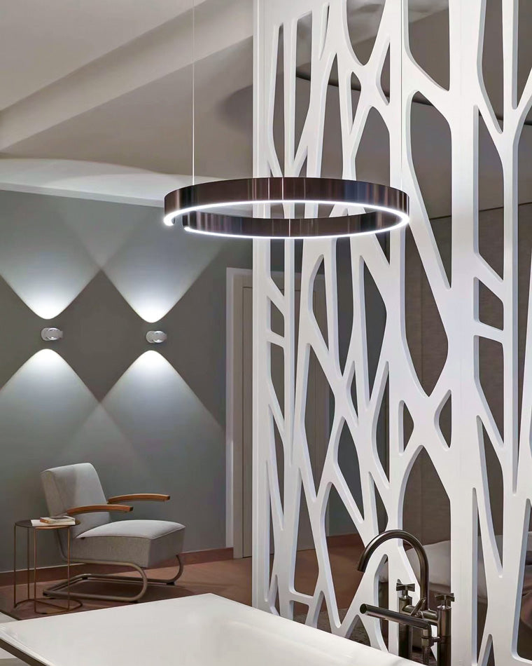 Lustre LED - Anneaux Élégance