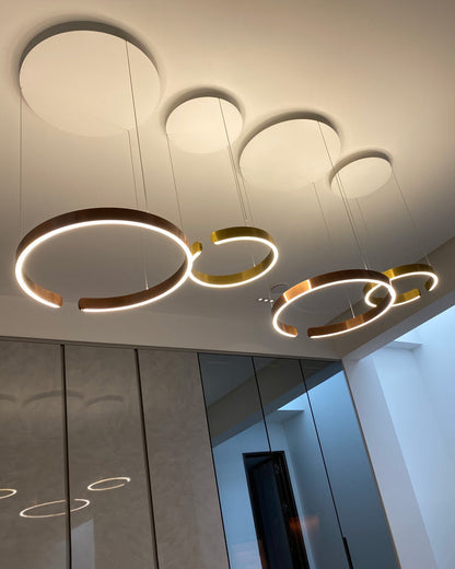 Lustre LED - Anneaux Élégance