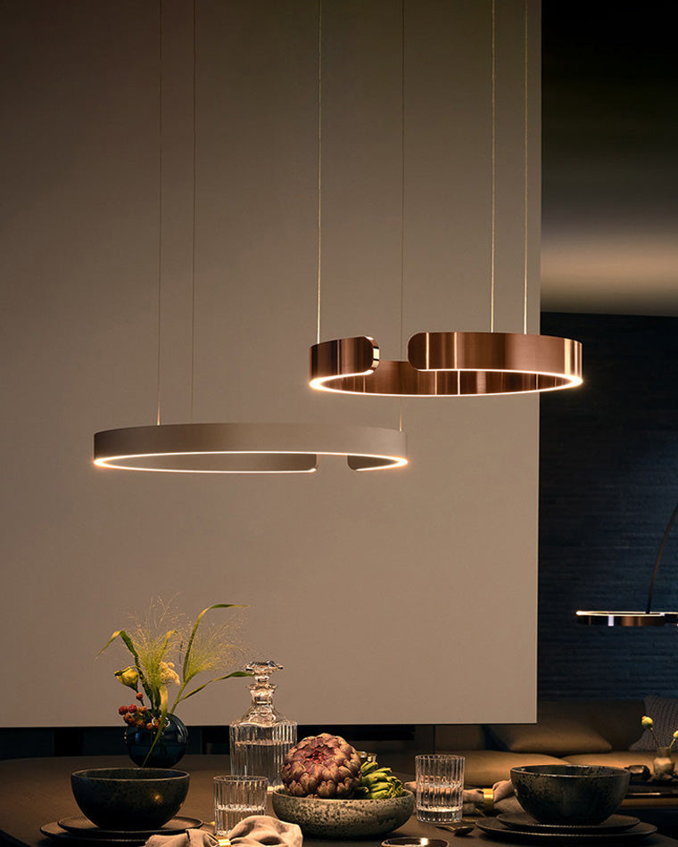 Lustre LED - Anneaux Élégance