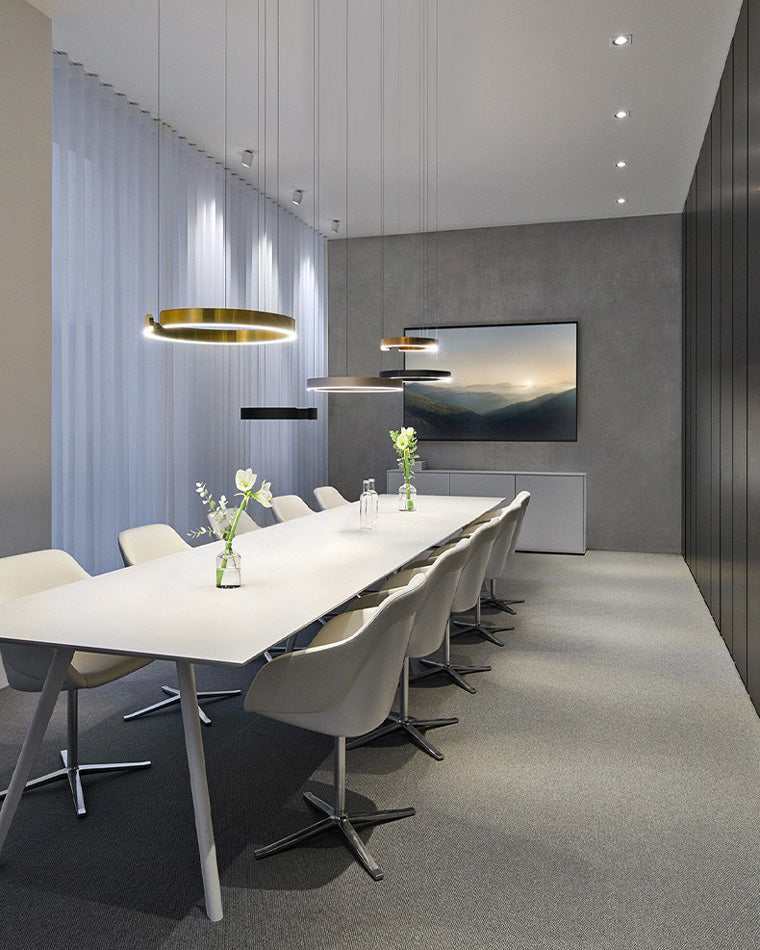 Lustre LED - Anneaux Élégance
