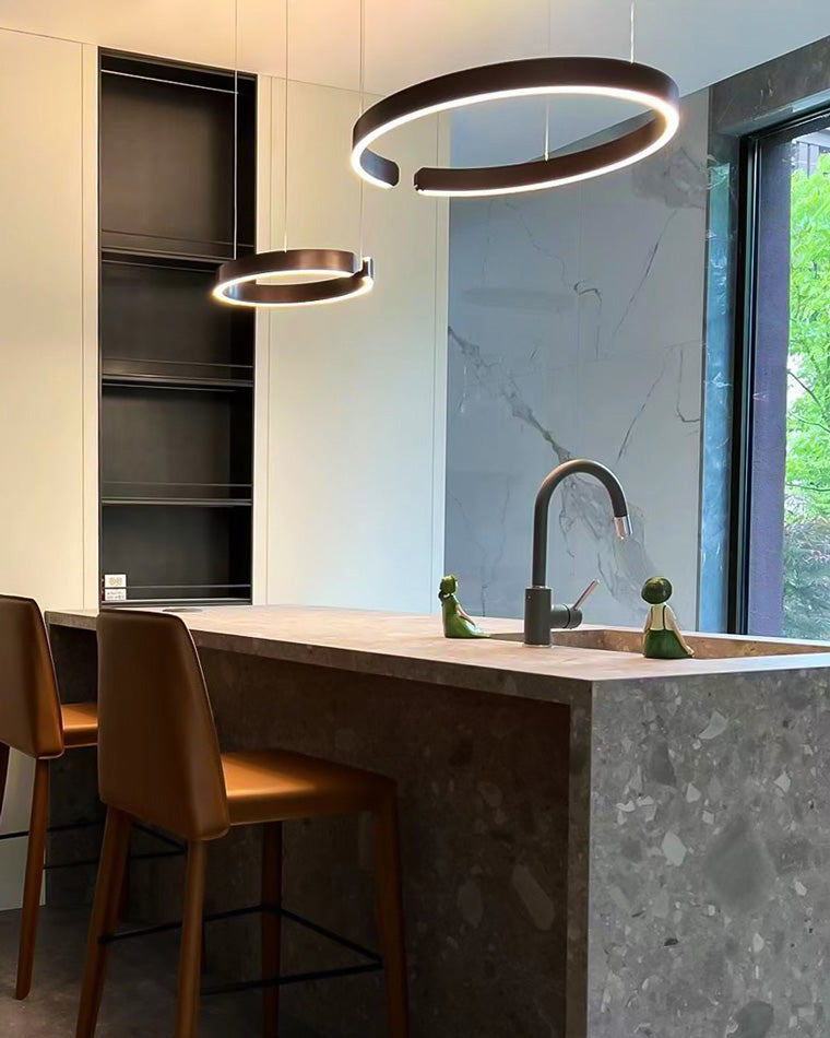Lustre LED - Anneaux Élégance