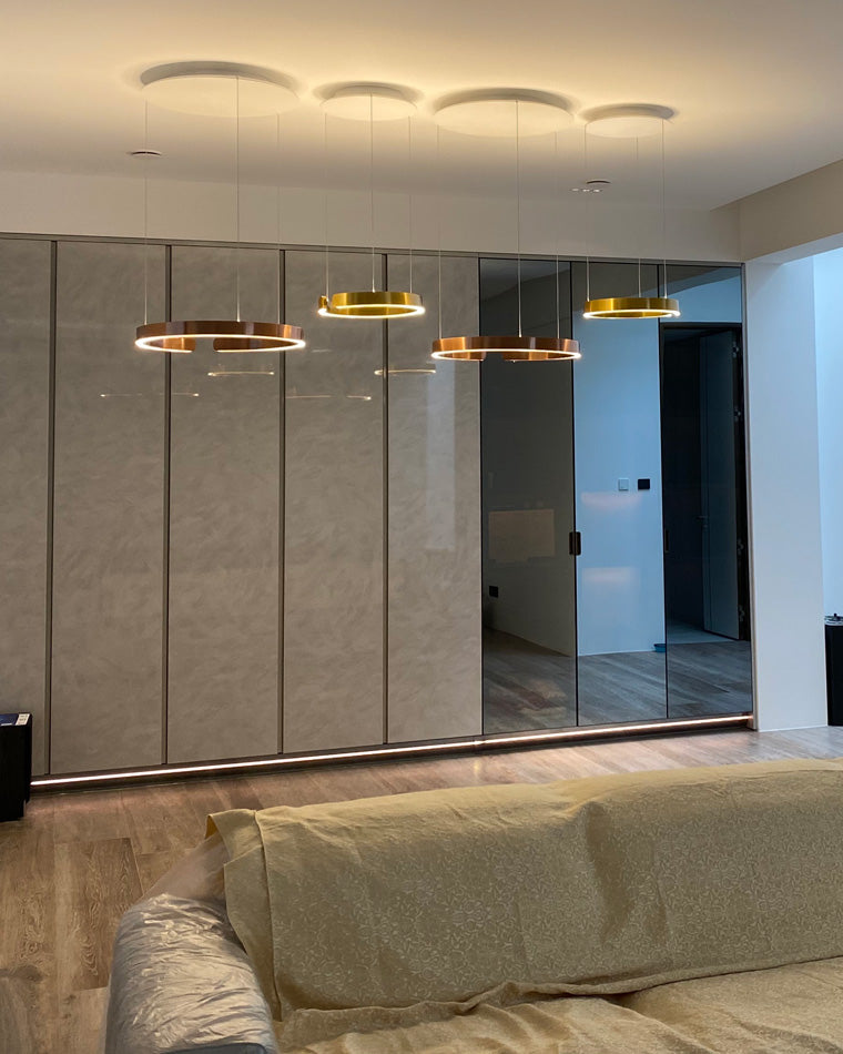 Lustre LED - Anneaux Élégance