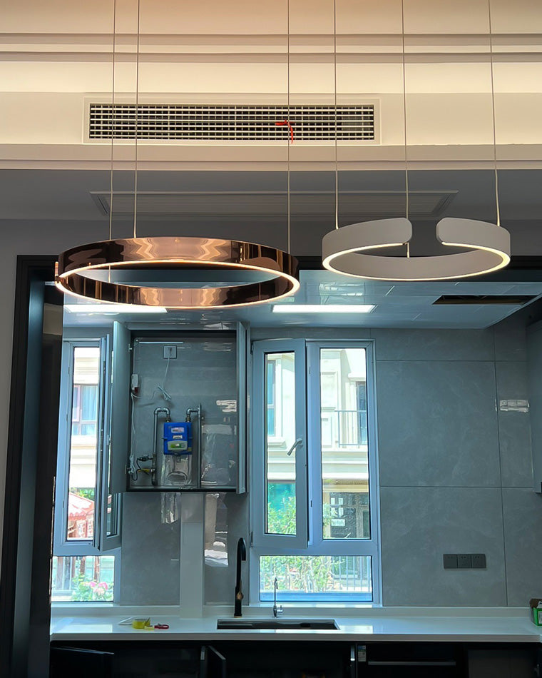 Lustre LED - Anneaux Élégance