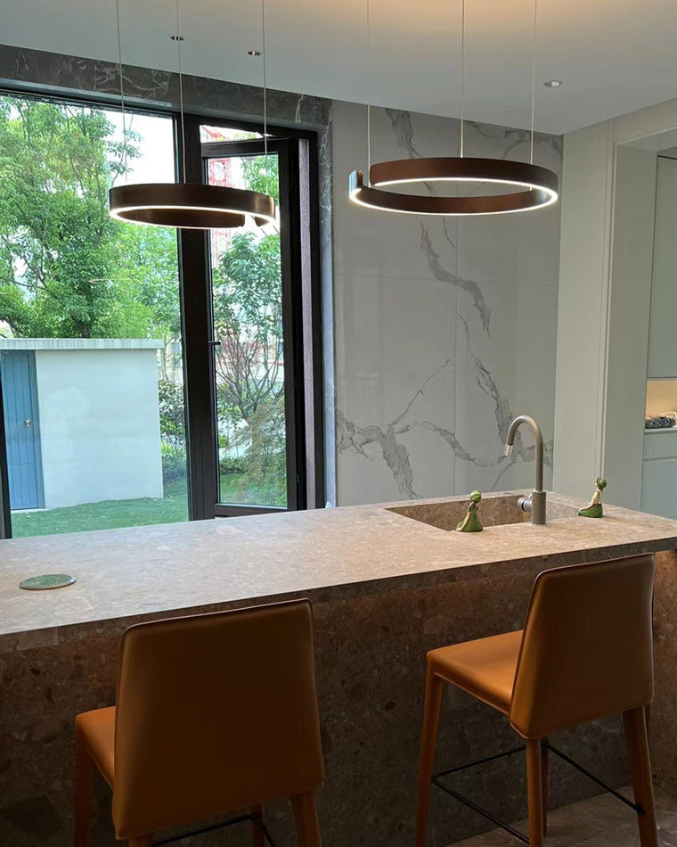 Lustre LED - Anneaux Élégance