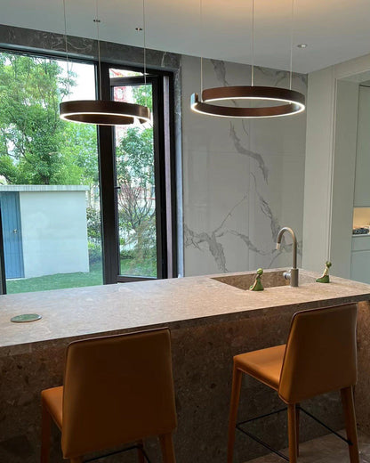Lustre LED - Anneaux Élégance