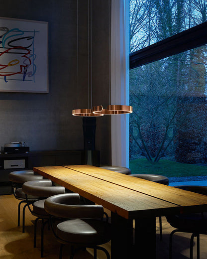 Lustre LED - Anneaux Élégance