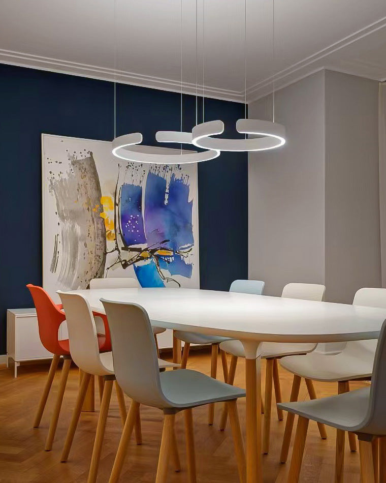 Lustre LED - Anneaux Élégance